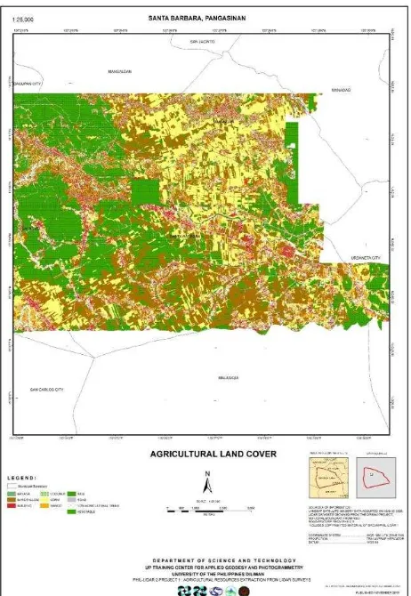 Figure 2. Sample 1:10,000 agricultural land cover map 