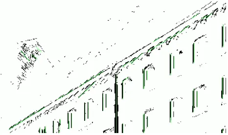 Figure 9: Edges detected from the re-projected point cloud dataof building H¨ulssebau.