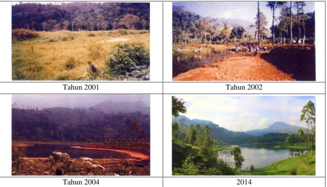 Gambar 2. Kondisi Situ Cisanti tahun 2001 sampai 2014 