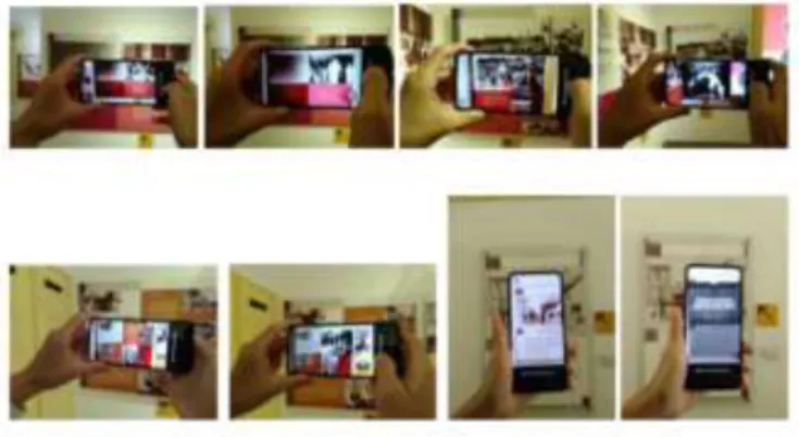 Gambar 4. 6 Perbandingan Teknologi Augmented Reality Sebelum Dipindai   Menggunakan Siji dan Sesudah Dipindai Menggunakan Siji 