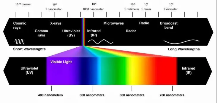 Gambar 2.7 Spektrum Gelombang Elektromagnetik (Sumber: www.kelasbelajarku.com) 
