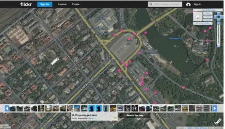Figure 1. The Flickr map query to study the available uploadedphotos