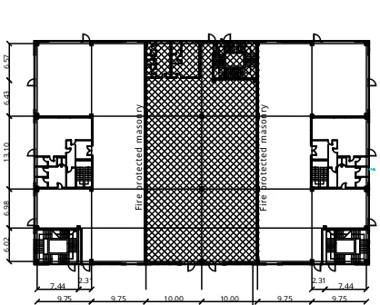Figure 15: Zone interested by fire at the ground floor 