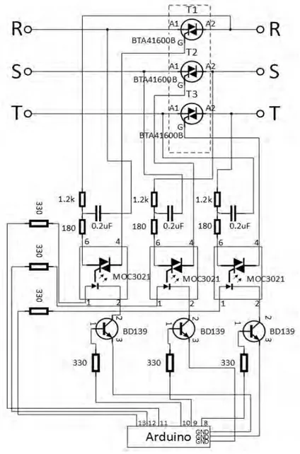 Gambar 3.14  Rangkaian driver TRIAC pada modul 