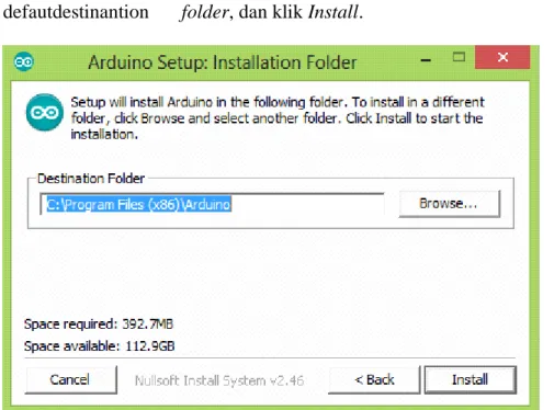 Gambar 3.3  Tampilan Installation Folder 
