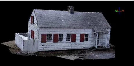 Figure 6. Point cloud from hand held photos of slave cabin. 
