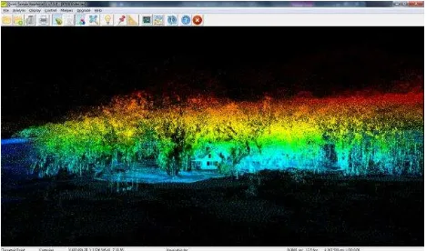 Figure 8. Integrated aerial LiDAR and terrestrial laser scan data for the slave cabin area at Wormsloe