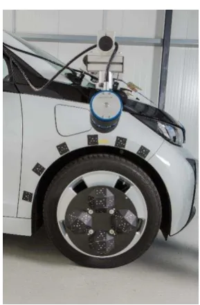 Figure 27: Test preparation: Camera, wheel adaptor and reference on fender  