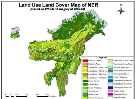 Figure 4. Major land cover classes of NER  