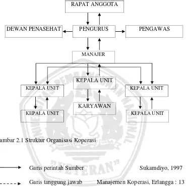 Gambar 2.1 Struktur Organisasi Koperasi  