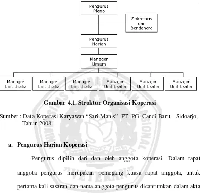 Gambar 4.1. Struktur Organisasi Koperasi 