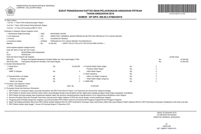 SURAT PENGESAHAN DAFTAR ISIAN PELAKSANAAN ANGGARAN PETIKAN TAHUN ...