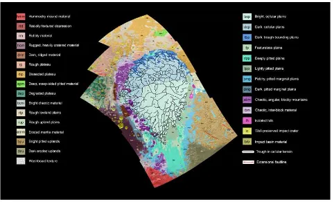 Figure 3. This geological map covers a portion of Pluto’s 