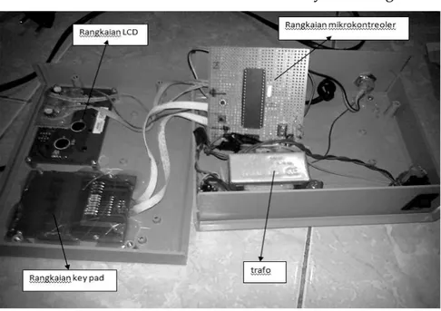 Gambar 3. Gambar rangkaian (mikrokontroler, LCD dan keypad)