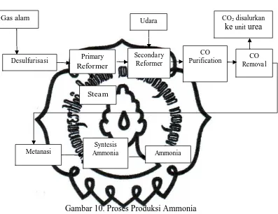 Gambar 10. Proses Produksi Ammonia (Sumber : Unit Ammonia PT. Pupuk Kujang, 2012)