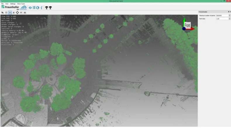 Figure 6. Toulouse trees visualized using a rendering budget of 2 million points (left) and 5 million points (right).