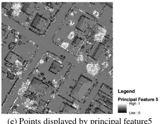 Figure 3. Point cloud displayed by 5 principal features 