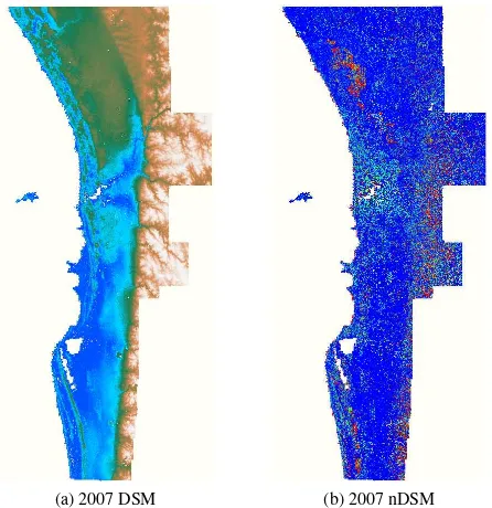 Figure 3. An example of the inﬂows segmentation ﬁlter in action.Using the DSM (b) (hot/grey colours correspond to high DSMfrom a neighbouring region arevalues), the area was segmented into pixels above or below theslope threshold (c)
