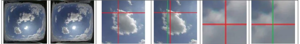 Figure 6. Matching Clouds pixels: detailed view of a cloud region from stereo images 