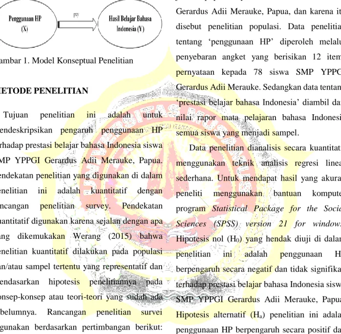 Gambar 1. Model Konseptual Penelitian 