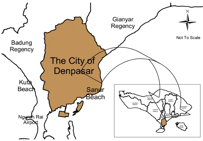 Figure 1. Case study area - the City of Denpasar 