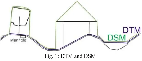 Fig. 1: DTM and DSM 