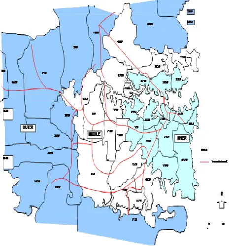 Figure 1. Train network in Sydney 