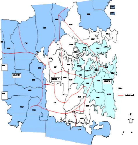 Figure 1. Train network in Sydney 