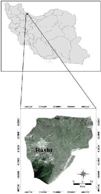 Figure 1. Study area, Rasht, Iran