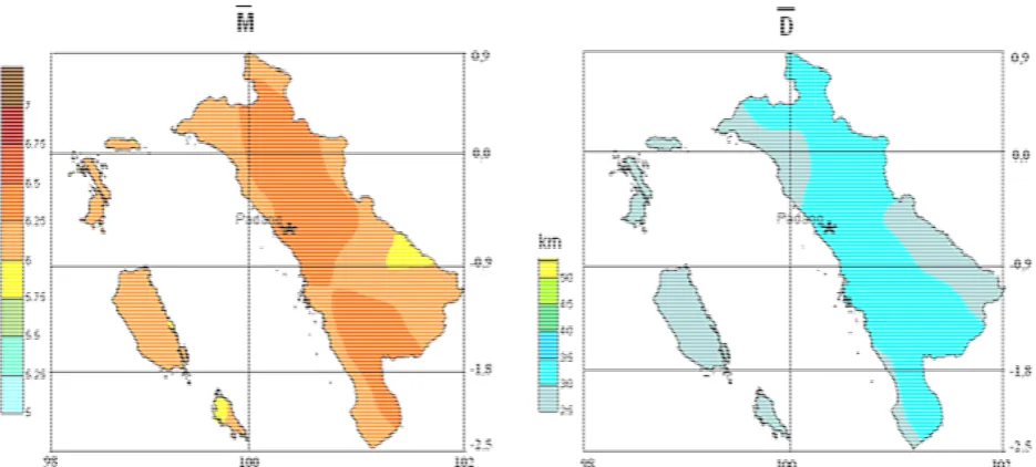 Gambar 11. Peta deagregasi hazard periode spektral 0,2 detik untuk sumber gempa zona shallow crustal pada periode ulang gempa 500 tahun  