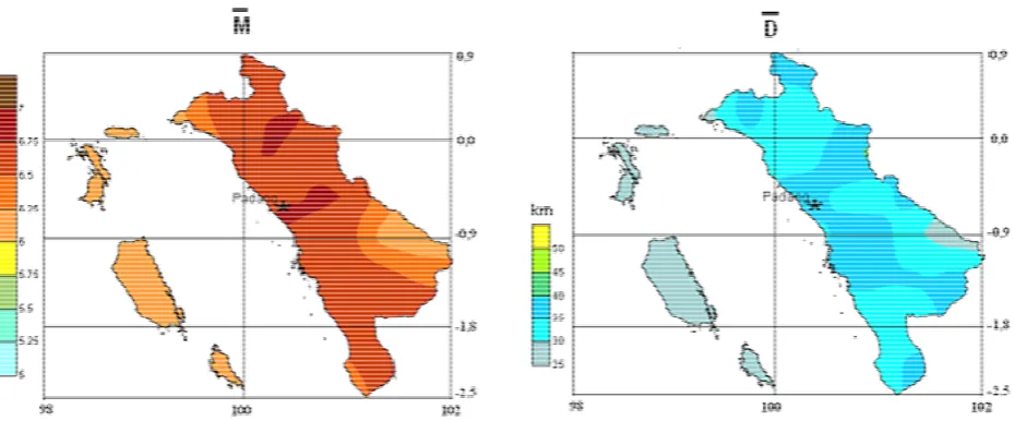 Gambar 13. Peta deagregasi hazard periode spektral 1,0 detik untuk sumber gempa zona benioff pada periode ulang gempa 500 tahun  