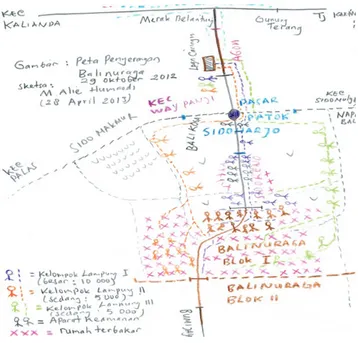 Gambar 1.1 Peta Penyerangan Balinuraga 