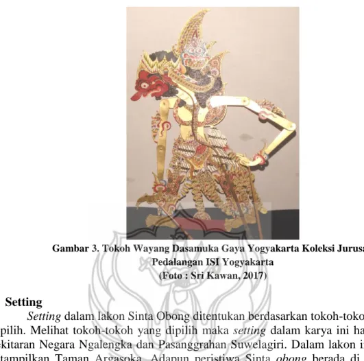 Gambar 3. Tokoh Wayang Dasamuka Gaya Yogyakarta Koleksi Jurusan  Pedalangan ISI Yogyakarta 