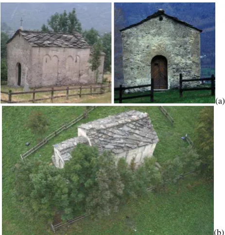 Figure 1 The complex of Novalesa Abbey (in the foreground,  the S. Maria chapel) 