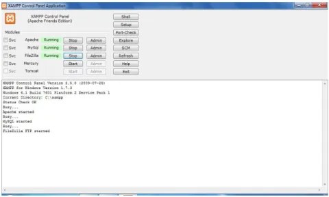 Gambar II.5 Tampilan  XAMPP 