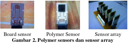 Gambar 2. Polymer sensors dan sensor array 
