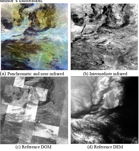 Figure 2. The selected satellite imagery and reference data 