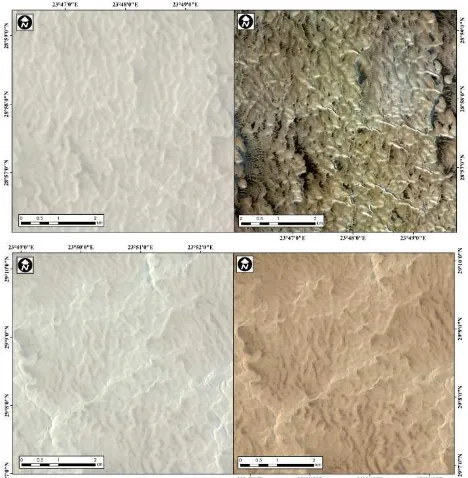 Figure 3. Common area of KOMPSAT-3, Landsat-8 and Hyperion images in Libya-4 PICS site for Appling SBAF