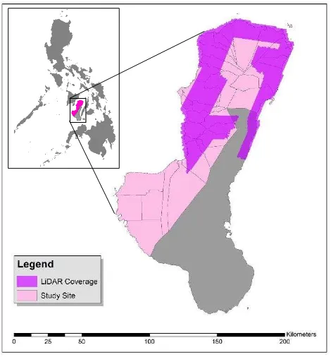 Figure 1. Shows Negros Occidental with its LiDAR data coverage 