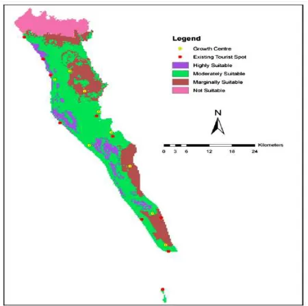 Figure 3 : Land suitability for ecotourism development in Anzali Watershed copyright from Bali et al