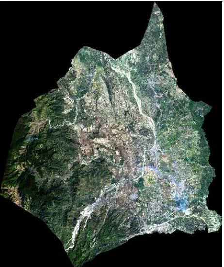 Figure 1. Landsat 8 Operational Land Imager (OLI) satellite image (February 13, 2016) of Tarlac, Philippines