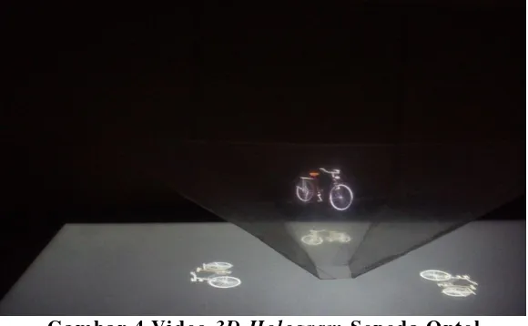 Gambar 4 Video 3D Hologram Sepeda Ontel 