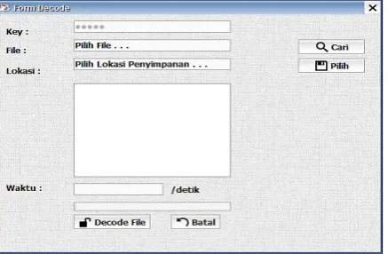 Gambar 6. Tampilan layar form decode 
