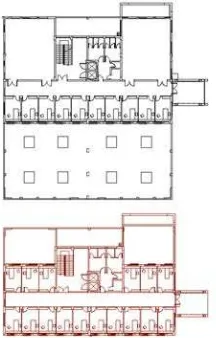 Figure 1. Architectural plans of a part of Lampadarios Building 