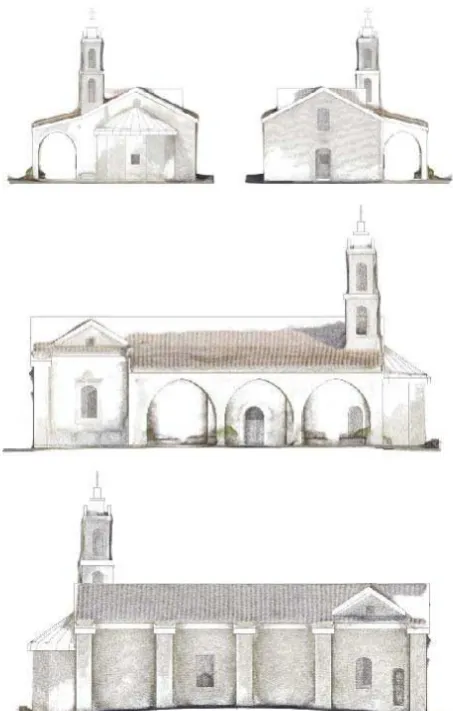Figure 10. Drawings of the church generated from BIM 