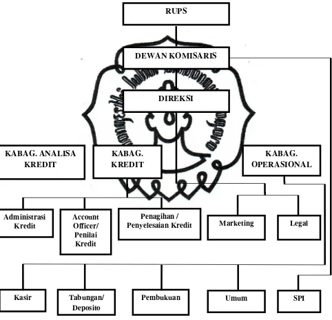 Gambar 1.1 Struktur Organisasi PT. BPR NGUTER SURAKARTA 