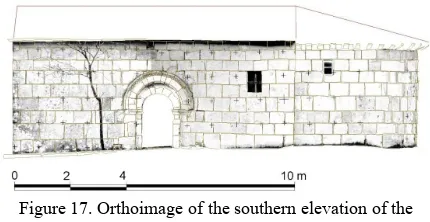 Figure 17. Orthoimage of the southern elevation of the 