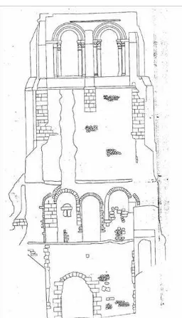 Figure 2. Map of the abbey of Cormery with the church limits 