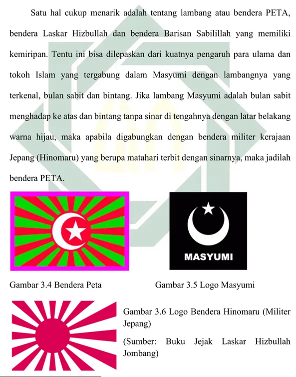 Gambar 3.4 Bendera Peta  Gambar 3.5 Logo Masyumi 