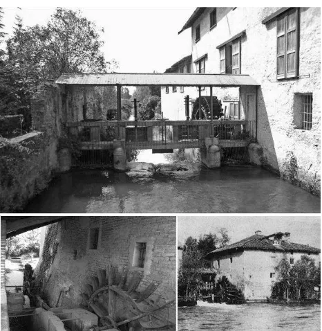 Figure 9. Examples of post-medieval watermill still preserved. Above: Mulino Molinazzo of Zelo Bonpersico (Lodi)